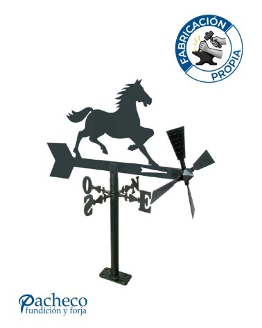 Veleta de Hierro Caballo Galopando para Jardín - Veleta de Tejado Ecuestre Fabricada en España