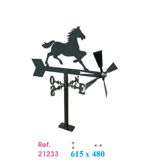Veleta de Hierro Caballo Galopando para Jardín - Veleta de Tejado Ecuestre Fabricada en España