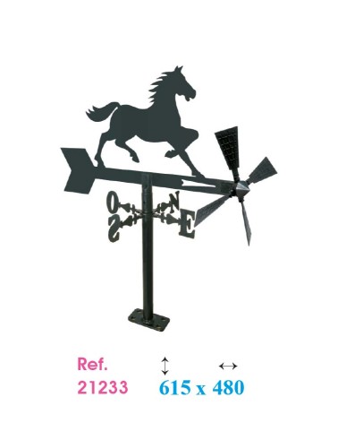Veleta de Hierro Caballo Galopando para Jardín - Veleta de Tejado Ecuestre Fabricada en España