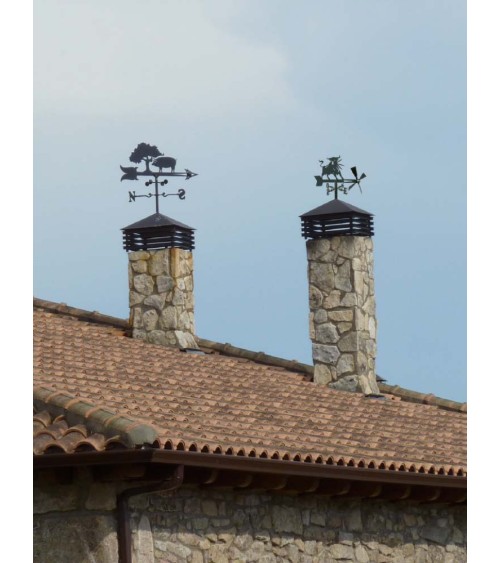 Veleta de Hierro Toro Bravo para Jardín - Veleta de Viento con Aspas Taurina Fabricada en España