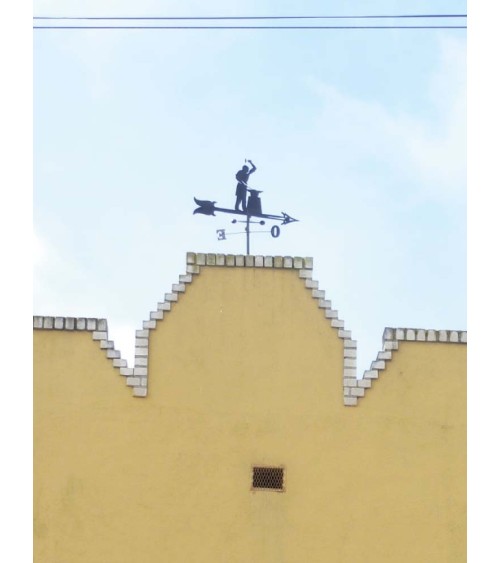 Veleta de Herrero y Yunque para Jardín - Veleta de Viento con Aspas Oficios Tradicionales Fabricada en España Veleta de Herrero y Yunque para Jardín - Veleta de Viento con Aspas Oficios Tradicionales Fabricada en España