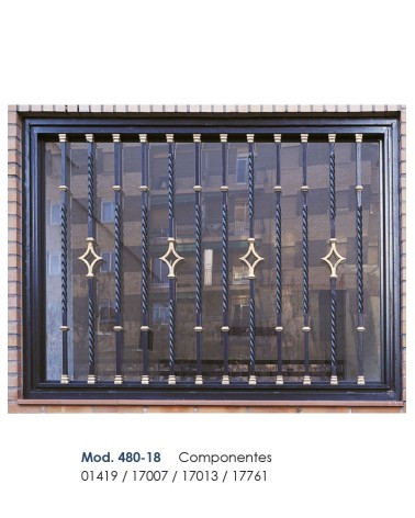 Macolla en latón brillo para barrote de forja cuadrado rectangular para pletinas de puertas de entrada