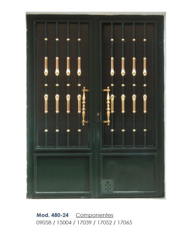 Macolla en latón brillo para barrote de forja redondo cilíndrica estilizada para columnas de barandilla y portales