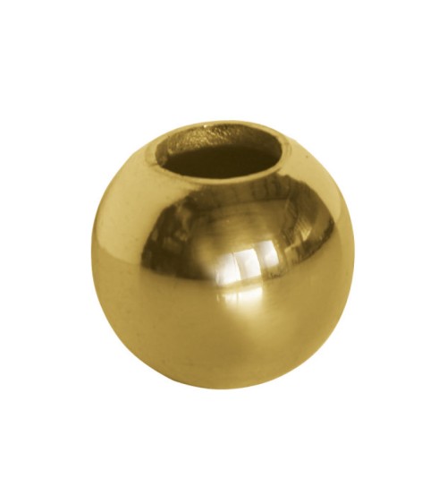 Bola en latón brillo hueca para adornos de barrotes cuadrados en barandillas