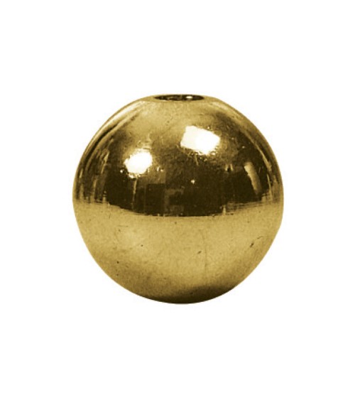 Bola en latón brillo pasante para barrotes de forja redondos y barandillas