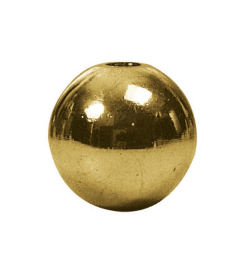 Bola en latón brillo ciega roscada para remates de barrotes redondos