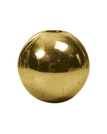 Bola en latón brillo ciega roscada para remates de barrotes redondos