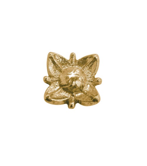 Rosetón en latón brillo floral para adornos de puertas y barandillas de portal