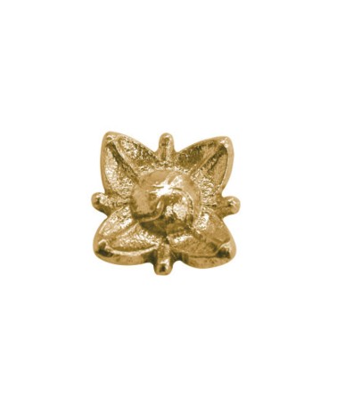 Rosetón en latón brillo floral para adornos de puertas y barandillas de portal