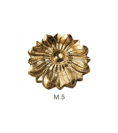 Rosetón en latón brillo decorativo para puertas de entrada