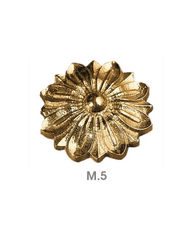 Rosetón en latón brillo decorativo para puertas de entrada