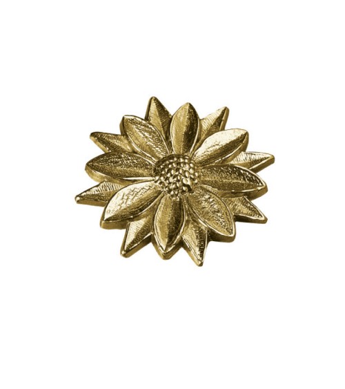 Adorno en latón brillo floral para puertas de portal y rejas