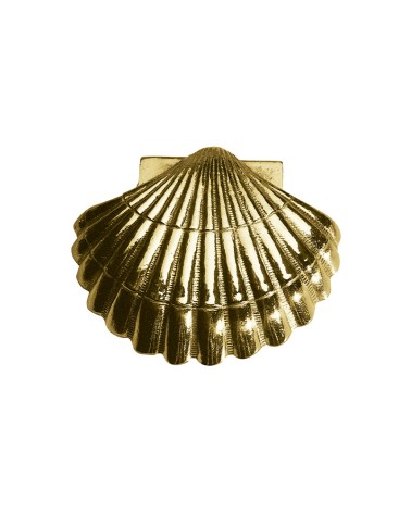 Adorno en latón brillo concha de peregrino para portales y rejas decorativas