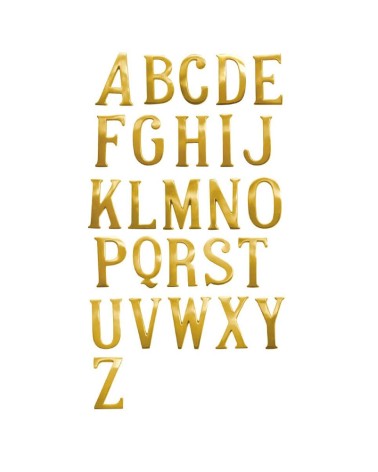 Letras en latón brillo para portales, fachadas y puertas de entrada