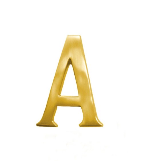 Letras en latón brillo para portales, fachadas y puertas de entrada