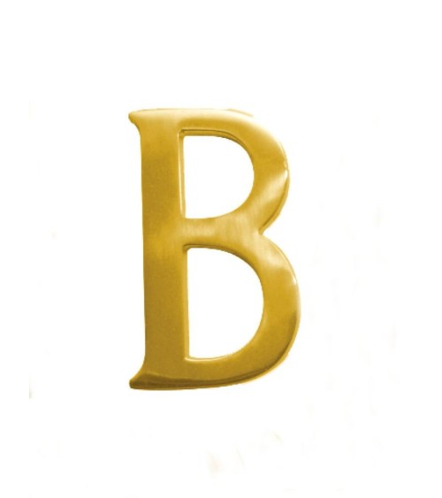 Letras en latón brillo para portales, fachadas y puertas de entrada