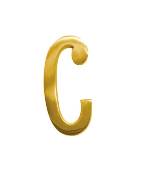 Letras en latón brillo para portales, fachadas y puertas de entrada