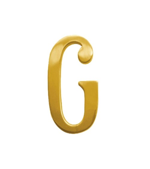 Letras en latón brillo para portales, fachadas y puertas de entrada