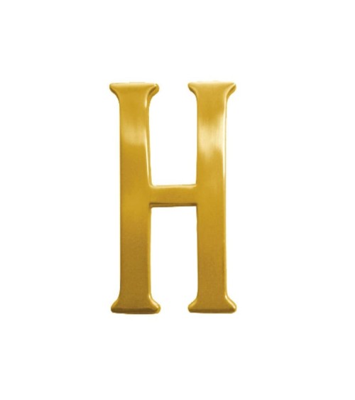 Letras en latón brillo para portales, fachadas y puertas de entrada