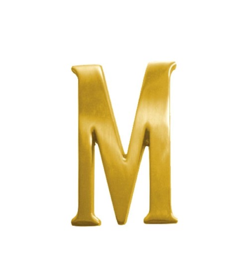 Letras en latón brillo para portales, fachadas y puertas de entrada