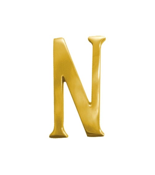 Letras en latón brillo para portales, fachadas y puertas de entrada