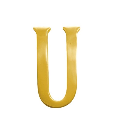 Letras en latón brillo para portales, fachadas y puertas de entrada