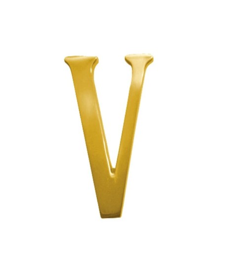 Letras en latón brillo para portales, fachadas y puertas de entrada