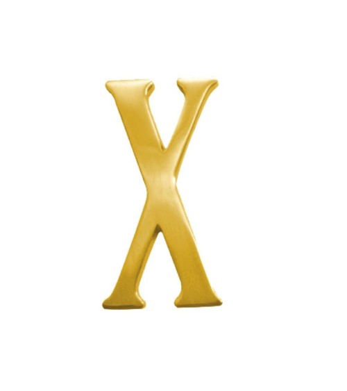 Letras en latón brillo para portales, fachadas y puertas de entrada