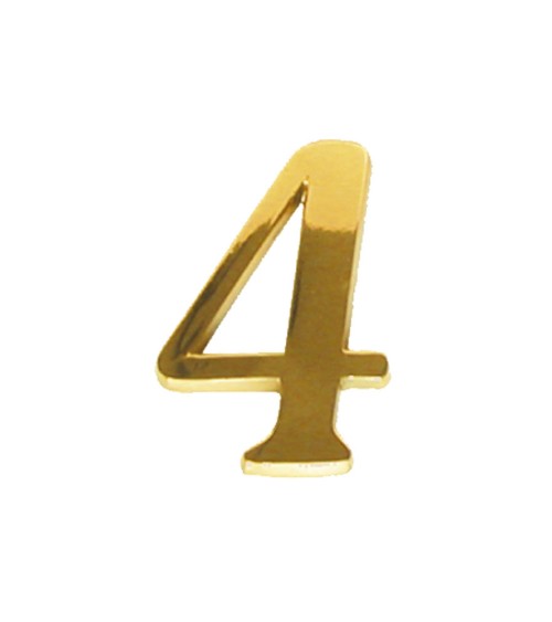 Números en latón brillo para portales, señalización de fachadas y puertas de entrada