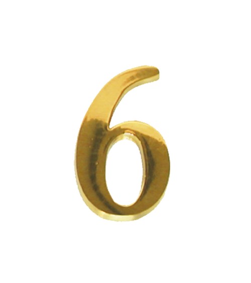 Números en latón brillo para portales, señalización de fachadas y puertas de entrada