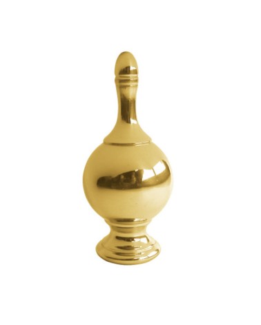 Remate en latón brillo tipo cáliz para barrotes de forja y barandillas de escalera