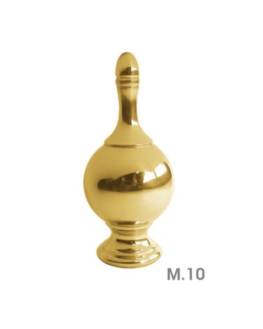 Remate en latón brillo tipo cáliz para barrotes de forja y barandillas de escalera