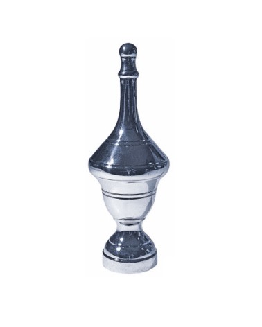 Remate en latón cromado tipo lanza ornamental para remates de escaleras y portales