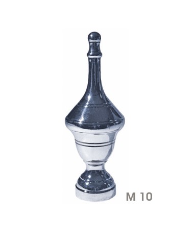 Remate en latón cromado tipo lanza ornamental para remates de escaleras y portales