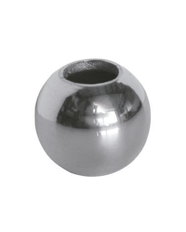 Bola en latón cromado hueca para adornos de barrotes cuadrados en barandillas