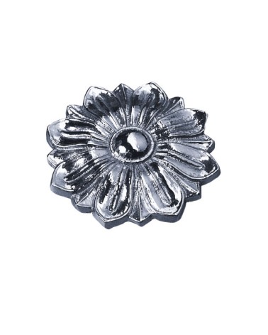 Rosetón en latón cromado decorativo para puertas de entrada