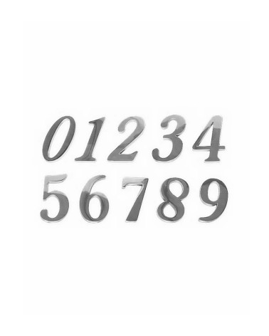 Números en latón cromado para portales, señalización de fachadas y puertas de entrada