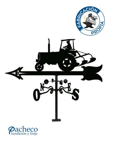 Veleta de Hierro Tractor para Tejado - Veleta de Viento con Cazoletas de Oficios Tradicionales Fabricada en España
