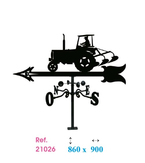 Veleta de Hierro Tractor para Tejado - Veleta de Viento con Cazoletas de Oficios Tradicionales Fabricada en España