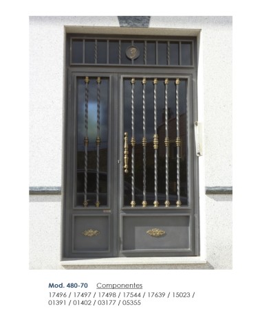 Números en latón patinado para portales, señalización de fachadas y puertas de entrada