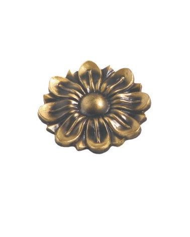 Rosetón en latón patinado decorativo para puertas de entrada