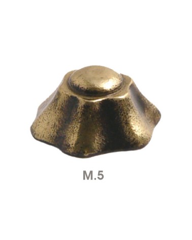 Adorno en latón patinado acampanado para puertas de entrada y rejas