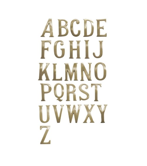 Letras en latón patinado para portales, fachadas y puertas de entrada