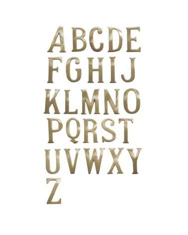 Letras en latón patinado para portales, fachadas y puertas de entrada