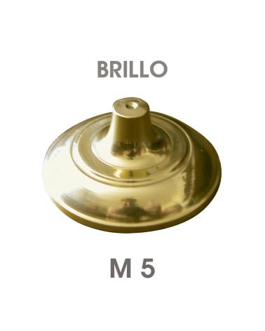 Clavo en latón brillo redondo abombado para puertas rústicas y decoración de entrada