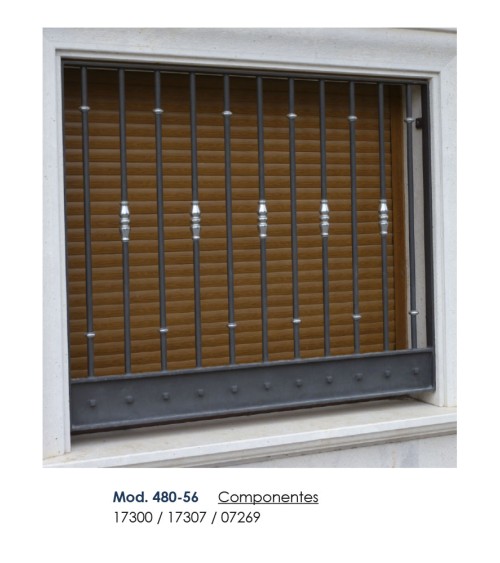 Macolla en latón cromado para barrote de forja redondo decorativa curvada para rejas y puertas de forja