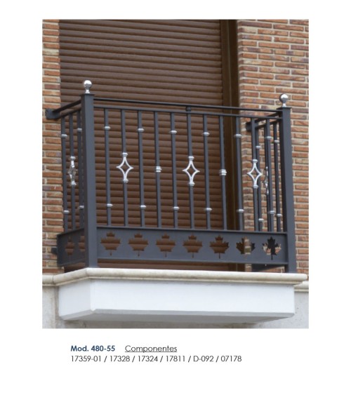 Macolla en latón cromado para barrote de forja cuadrado rectangular para pletinas de puertas de entrada