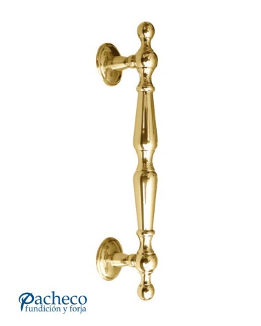 Tirador de latón brillo clásico recto para puerta de portal