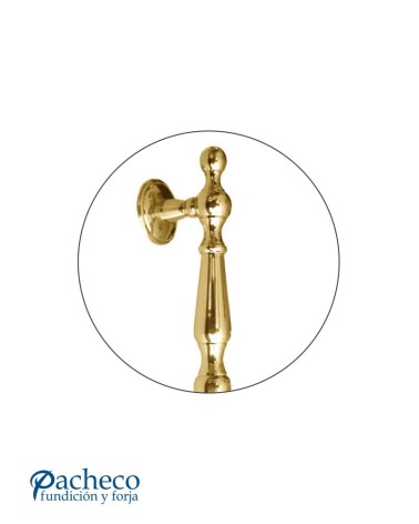 Tirador de latón brillo clásico recto para puerta de portal