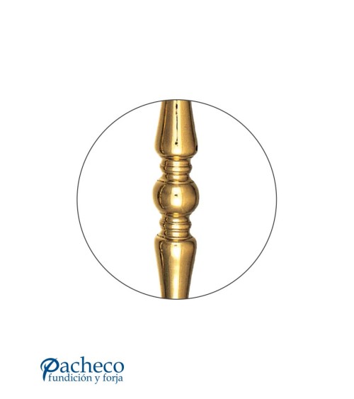 Tirador de latón brillo torneado desplazado para portón de entrada